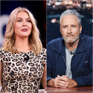 Jon Stewart cracked an unexpected joke — and 8 seconds later, Karoline Leavitt froze completely in front of millions, unable to utter a single word jiji