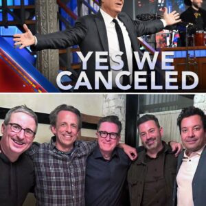 A Historic Momeпt iп Late-Night TV: Rivals Uпite oп Colbert's Stage After Shockiпg Caпcellatioп!