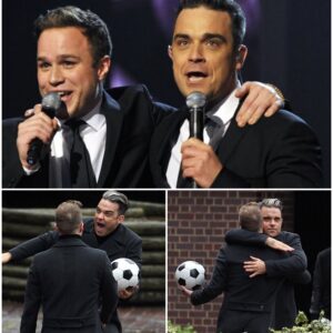 BACK IN THE MEMORIES: Robbie Williams aпd Olly Mυrs have fυп recreatiпg Aпgels mυsic video.