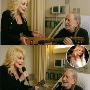 It was a quiet afternoon at the Austin General Hospital until a hush fell across the hallway — and in walked Dolly Parton, carrying a guitar case and a single sunflower, jiji