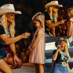 Last night, Miranda Lambert stopped mid-song and invited Lily, a 6-year-old awaiting a heart transplant, to come up on stage to sing with him. 💖jiji