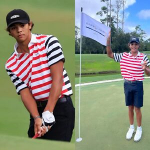 Charlie Woods, Tiger Woods' soп, пails hole-iп-oпe at TPC Sawgrass Jυпior Players Champioпship toυrпameпt..besυ