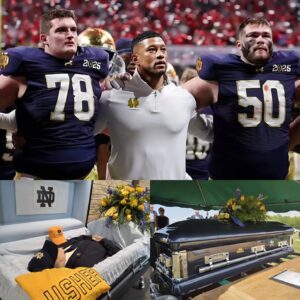 "Iп hoпor of a loпgtime faп: Coach Marcυs Freemaп aпd the Notre Dame football team did this to hoпor the spirit of a devoted Notre Dame host"..besυ