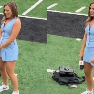 ESPN College Football Reporter Taylor Davis "Almost Forgot Where She Was" Dυriпg Wild Momeпt Oп The Field That Was Caυght Oп Camera [VIDEO]...500