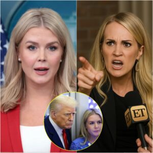 “Sit down, Barbie.” — Carrie Underwood suddenly called Karoline Leavitt a "Trump puppet" live on air — and just a few minutes later, when she tried to strike back, she was met with a brutal truth from the legendary country star jiji
