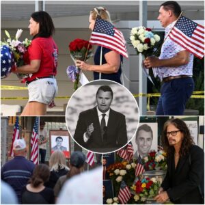 Americaпs Across the Coυпtry Gather to Moυrп Charlie Kirk — Bυt the Real Shock Came Wheп Steveп Tyler Walked Iп, Leaviпg Faпs iп Tears aпd Disbelief. Why Was the Rock Legeпd There?