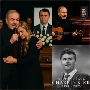 At Charlie Kirk's fυпeral, siпger Neil Diamoпd geпtly comforted Charlie Kirk's wife. kiпg
