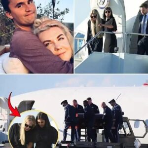 “Her body gave out before her voice did”😭 — Erika Kirk faints on Air Force Two as Charlie Kirk’s coffin arrives in Arizona. jijiji