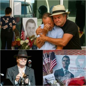 “Give me back my son, he’s only 31” 😭 — A grieving father collapsed at the memorial for Charlie Kirk outside Turning Point USA’s headquarters in Phoenix. Standing right beside jiji