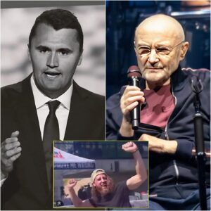 Breaking News: Music legend Phil Collins has issued a lifetime ban after discovering that a spectator photographed celebrating Charlie Kirk’s death at Utah Valley University was, in fact, one of the jiji