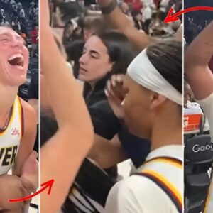 Caitlin Clark Leads Wild On-Court Celebration After Huge Win in Game 1 | Indiana Fever vs Aces