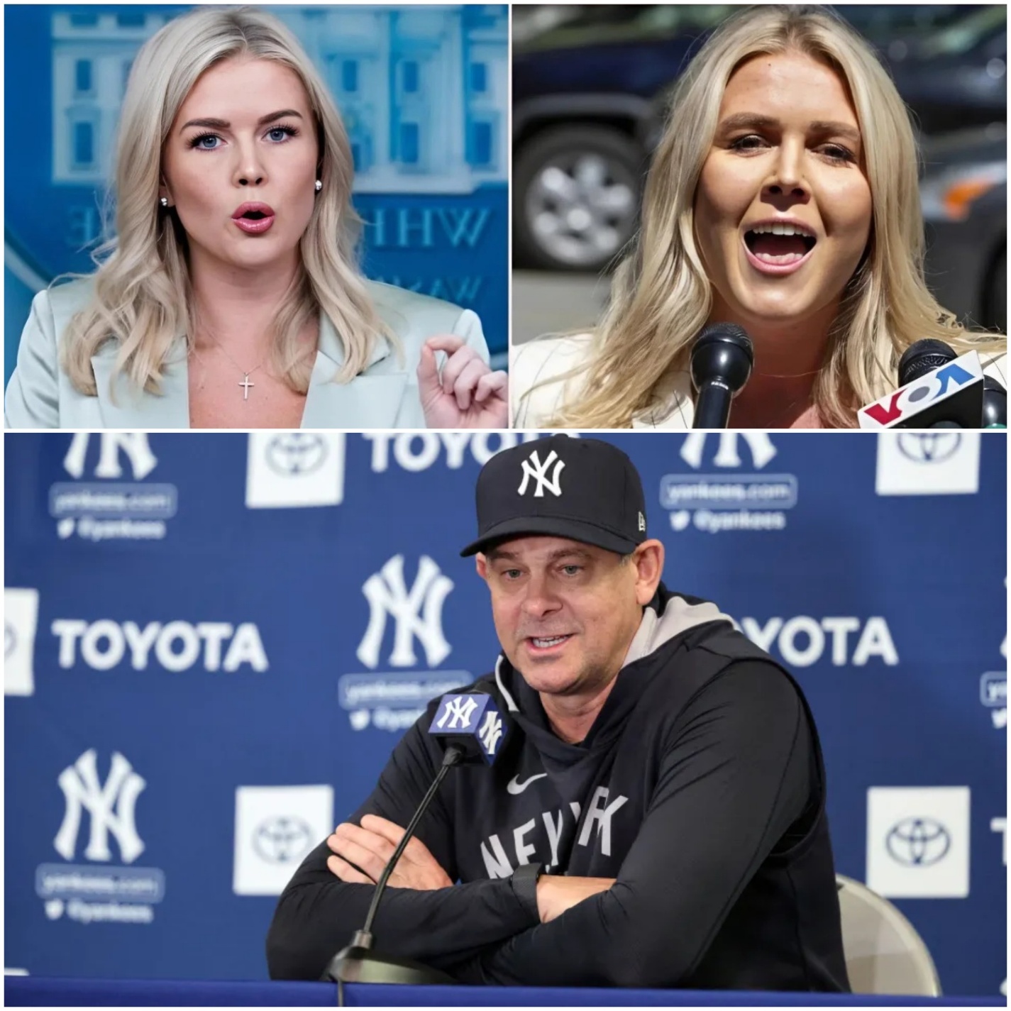 “I LOST A STAGE, BUT YOU NEVER HAD A SPOTLIGHT TO LOSE”: Aaron Boone Silences Karoline Leavitt With Twelve Words – ryoma