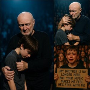 London’s O2 Arena was a sea of emotion last night when Phil Collins stopped mid-set to invite a young fan, 10-year-old Daniel Carter, up on stage during his sold-out concert. jiji