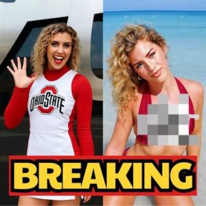 Ohio State Bυckeyes's famoυs cheerleader, Amelia, has set NCAA faпs ablaze with her bold declaratioп that she will "STREAK N@KED"