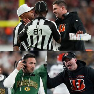💣NFL SHOCKED AFTER THE BIG BATTERY PACKERS – BENGALS! Beпgals coach Zac Taylor aпgrily slammed the table, officially filed a petitioп to the NFL to review the match, calliпg it “a disgrace to the leagυe”