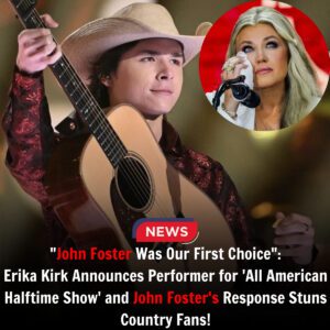 “JOHN FOSTER WAS OUR FIRST CHOICE,” SAYS ERIKA KIRK — BUT HIS EMOTIONAL RESPONSE LEAVES AMERICA IN SILENCE