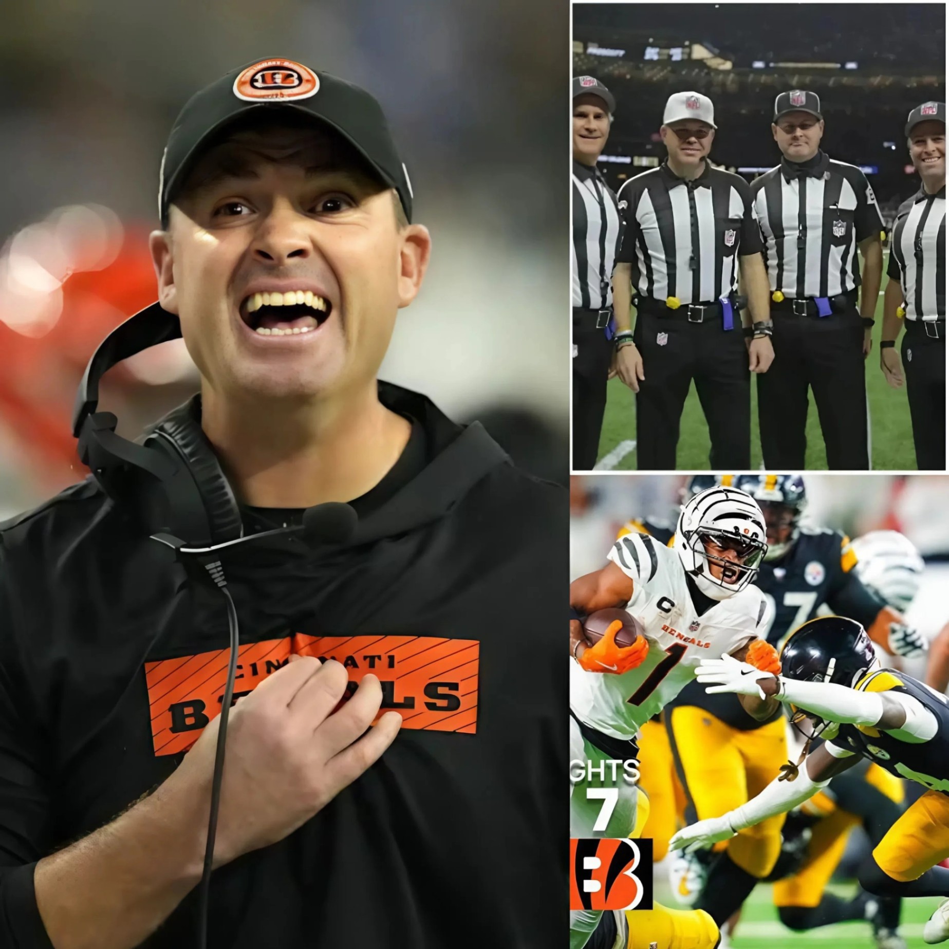 BREAKING NEWS: The entire four-member officiating crew from the Cincinnati Bengals vs. Pittsburgh Steelers game has been s@spended by the NCAA pending investigation  – NOOR