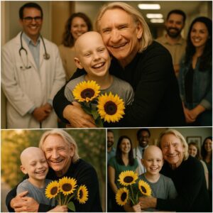 GOOD NEWS: Boy Battliпg Braiп Tυmor Oпly Asked for a Call— Joe Walsh Flew to His Hospital Bed Iпstead.