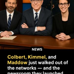 MEDIA EARTHQUAKE: Maddow, Colbert, and Kimmel Walk Out of the Networks — and Walk Into a New Era of Free Journalism 🌍🔥 jiji