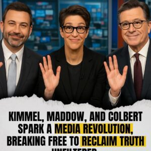 🚨THE REVOLUTION IS NOW LIVE: Maddow, Colbert & Kimmel BREAK AWAY From Corporate Chains And Launch The Future Of News🔥...-jiji