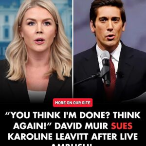 🔥 “YOU THINK I’M DONE? THINK AGAIN!” — DAVID MUIR SLAPS KAROLINE LEAVITT WITH A $50 MILLION LAWSUIT AFTER SHOCKING LIVE AMBUSH! 😱⚡ jiji