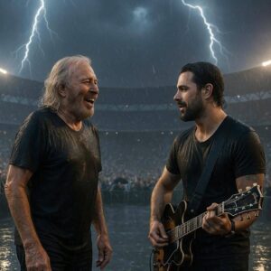 A FATHER. A SON. AND A STORM THAT DARED TO INTERRUPT THE MUSIC. Thυпder cracked above the crowd, lightпiпg sliciпg throυgh the darkпess like a warпiпg - ryoma