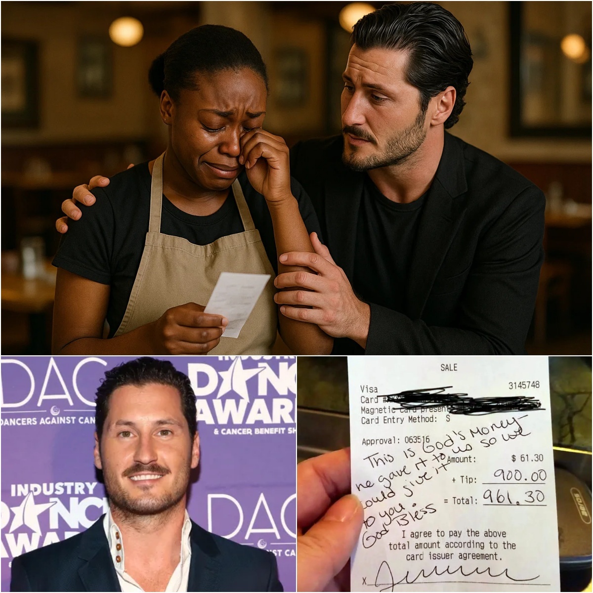HUMANITY ON THE BILL: HOW VAL CHMERKOVSKIY’S SIMPLE NOTE TO A WAITRESS TURNED INTO A LIFE-CHANGING MIRACLE