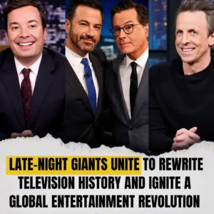 🌟 BREAKING: COLBERT, FALLON, MEYERS, OLIVER & KIMMEL JOIN FORCES IN THE MOST AUDACIOUS LATE-NIGHT TV ALLIANCE EVER — THE ANNOUNCEMENT THAT’S SHOCKING HOLLYWOOD AND FANS ALIKE 💥🎬...-jiji
