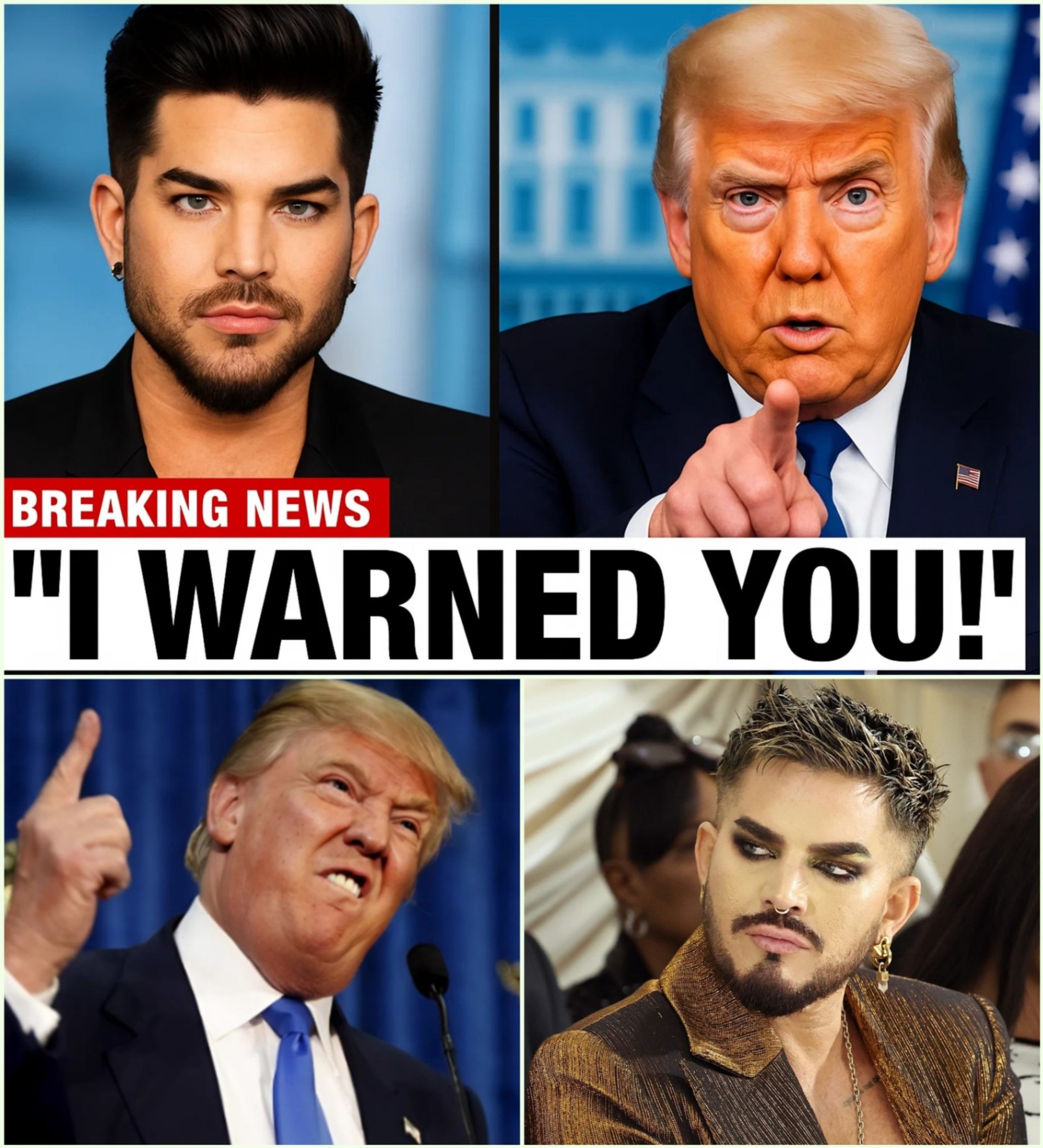 💥 ONE WORD SHOCKER: Adam Lambert D.ESTROYS D.onald Tr.ump on Live TV — and That Single Word Made Tr.ump L.OSE IT Completely ⚡