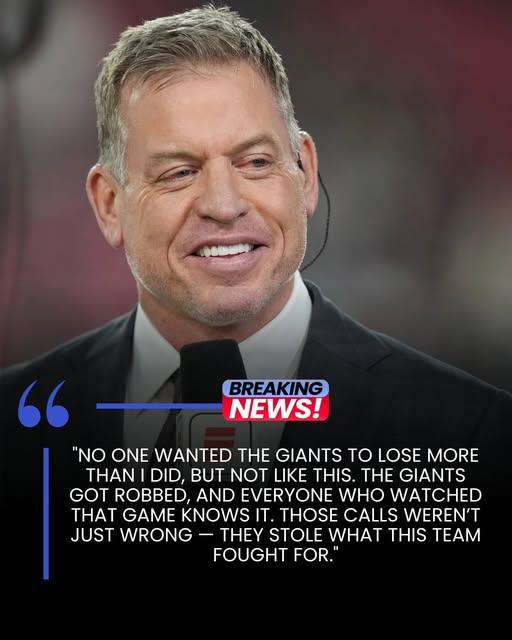 BREAKING NEWS: Cowboys Legend Troy Aikman Urges NFL to Investigate Referees After Giants’ Controversial Loss — “They Got Robbed, and the League Can’t Ignore This.”