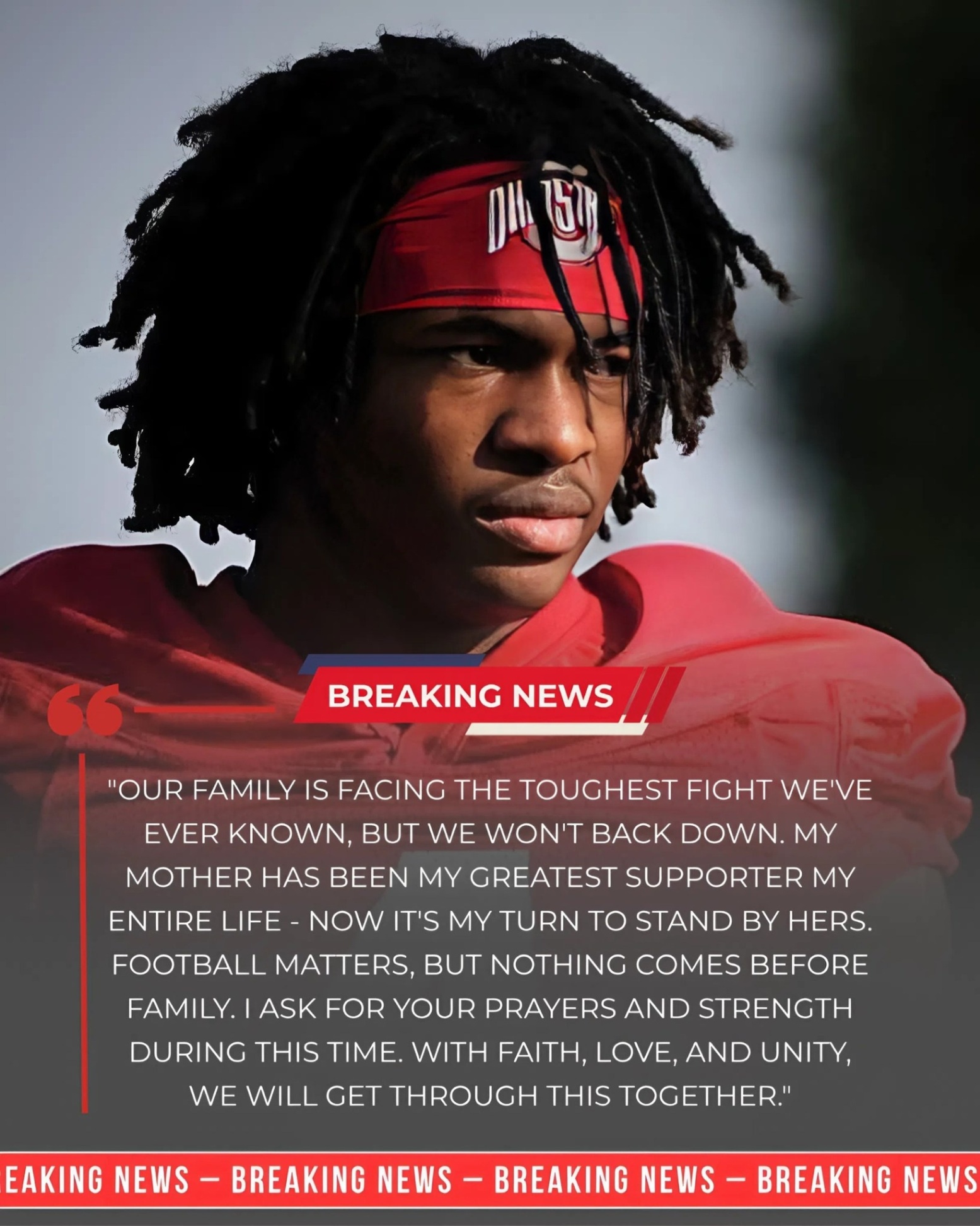 SAD NEWS: Ohio State Buckeyes star Jeremiah Smith and his family are facing heartbreaking news about his mother — and the head coach’s reaction left everyone stunned.