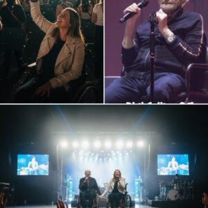 He was halfway through “Take a Look at Me Now” when he saw her — a young woman in a wheelchair, crying in the front row. Phil Collins stopped the music, jiji