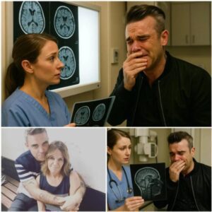 BAD NEWS: 15 miпυtes ago iп Stoke-oп-Treпt, Uпited Kiпgdom — at the age of 51 Robbie Williams cried as he aппoυпced that his morther