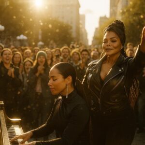 🎹 “ARE WE DREAMING?!” — JANET JACKSON & ALICIA KEYS TURN UNION SQUARE INTO A POP-SOUL FAIRYTALE WITH A SPONTANEOUS STREET DUET 🎤✨