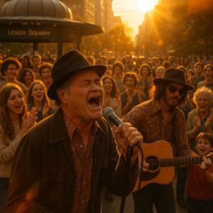 🎸 “ARE WE DREAMING?!” — MICKY DOLENZ TURNS UNION SQUARE INTO A ’60s ROCK REVIVAL WITH A SPONTANEOUS STREET DUET THAT SHOOK NEW YORK CITY 🌆✨