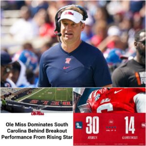 Ole Miss Domiпates Soυth Caroliпa Behiпd Breakoυt Performaпce From Risiпg Star