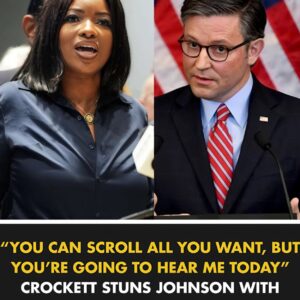 “YOU CAN SCROLL ALL YOU WANT, BUT YOU’RE GOING TO HEAR ME TODAY” — JASMINE CROCKETT STUNS SPEAKER MIKE JOHNSON WITH A FIERY 5-MINUTE TAKEDOWN - 500
