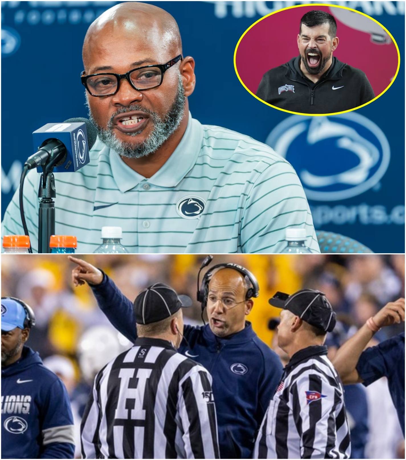 After Penn State’s humiliating 14-38 loss to Ohio State, head coach Terry Smith bluntly pointed out the serious mistakes by Ohio players that the referees deliberately overlooked.