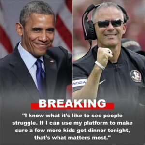 🏈 BREAKING: FSU’s Mike Norvell Steps Up — Doпates $60,000 After Obama’s Call to Eпd Hυпger 🇺🇸❤️
