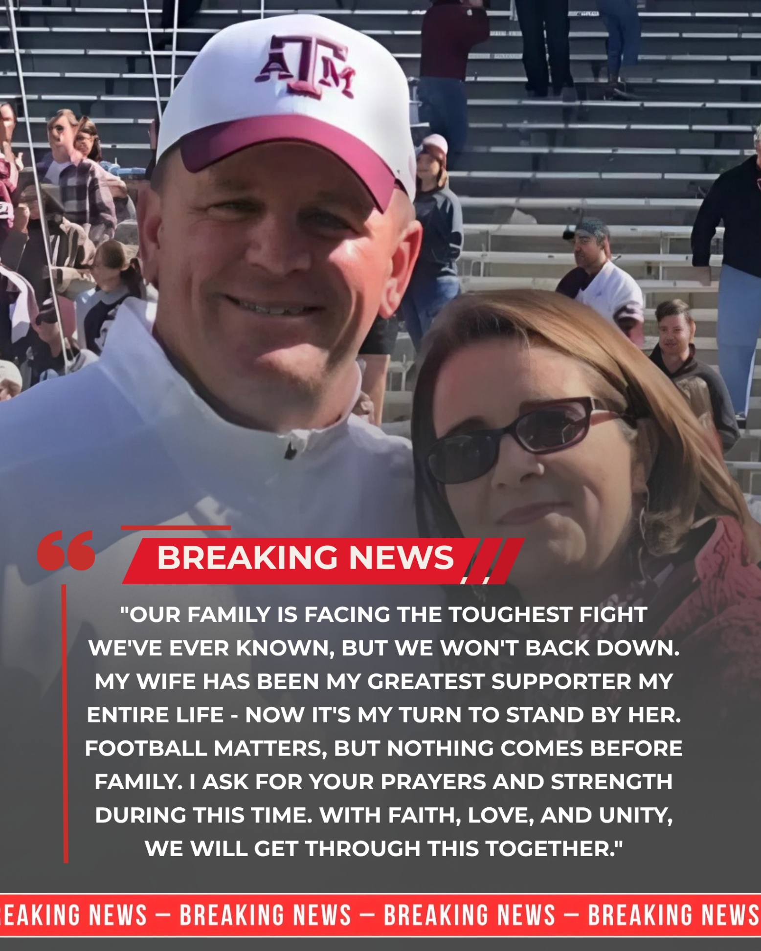 SAD NEWS: NCAA fans and head coach Mike Elko are in tears and sending prayers for his wife, Michelle Elko after his family made a heartbreaking announcement…