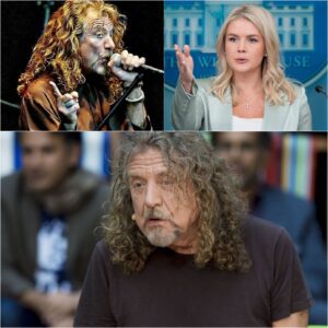 BREAKING MOMENT: “YOU NEED TO BE SILENT!” — KAROLINE LEAVITT’S TWEET AGAINST ROBERT PLANT BACKFIRES SPECTACULARLY AS HE READS IT LIVE ON AIR ⚡🎙️