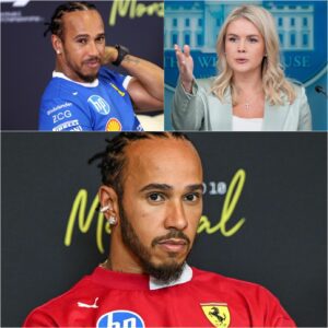 BREAKING MOMENT: “YOU NEED TO BE SILENT!” — KAROLINE LEAVITT’S TWEET AGAINST LEWIS HAMILTON BACKFIRES SPECTACULARLY AS HE READS IT LIVE ON AIR ⚡🏎️