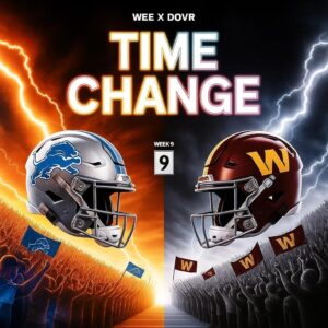 🚨TIME UPDATE: LIONS vs COMMANDERS MOVED TO PRIME TIME — A NATIONAL SPOTLIGHT IS NOW LOCKED IN...hυhυ