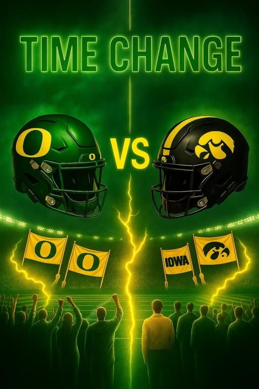 BREAKING NEWS: Kickoff Time Adjusted for the Oregon Ducks vs. Iowa Hawkeyes Showdown at Autzen Stadium — Field Enhancements Lead to Schedule Shift…chomchom