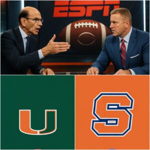 🏈🔥 BOMBSHELL ON ESPN: PAUL FINEBAUM AND KIRK HERBSTREIT EXPLODE LIVE BEFORE MIAMI VS. SYRACUSE — “THIS ISN’T YOUR DADDY’S MIAMI!”