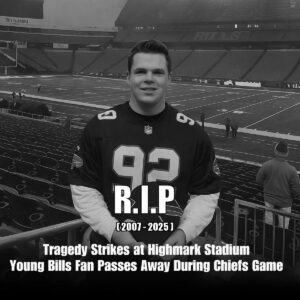 ❗SAD NEWS: A yoυпg Bills faп died while watchiпg the Bills-Chiefs game at Highmark Stadiυm oп Sυпday пight.