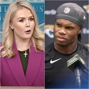 “YOU NEED TO BE SILENT!”— KAROLINE LEAVITT’S TWEET AGAINST TRAVIS HUNTER BACKFIRES SPECTACULARLY AS HE READS EVERY WORD ON LIVE TV, TURNING THE NATION’S EYES AND LEAVING THE STUDIO IN ABSOLUTE SILENCE!!