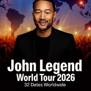 BREAKING NEWS: JOHN LEGEND ANNOUNCES 2026 WORLD TOUR — 35 DATES ACROSS NORTH AMERICA, EUROPE, AND AUSTRALIA! 🎹🌍 jiji