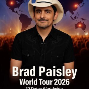 🎸 BREAKING NEWS: BRAD PAISLEY WORLD TOUR 2026 JUST DROPPED — 35 DATES ACROSS NORTH AMERICA, EUROPE, AND AUSTRALIA! 🌍🔥 - ryomaa