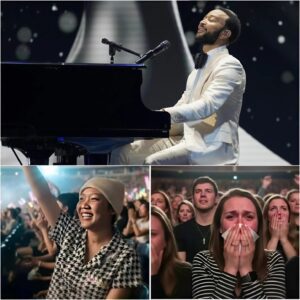 “HE COULDN’T FINISH HIS SONG — SO 40,000 VOICES DID IT FOR HIM.” John Legend Breaks Down Mid-Performance in Detroit — and What Happened Next Brought an Entire Stadium to Tears! 😢🎹✨jiji